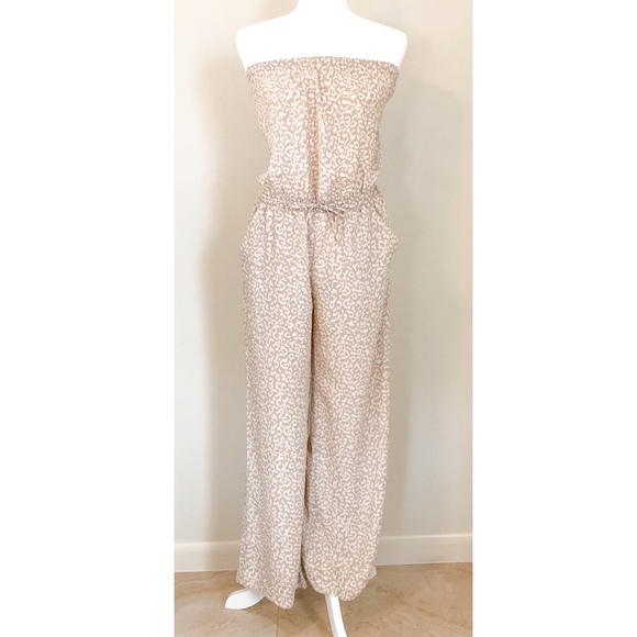 LOFT Pants - NWOT Leopard print strapless jumpsuit
